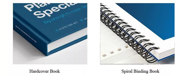 Hardcover Book and Spiral Binding Book