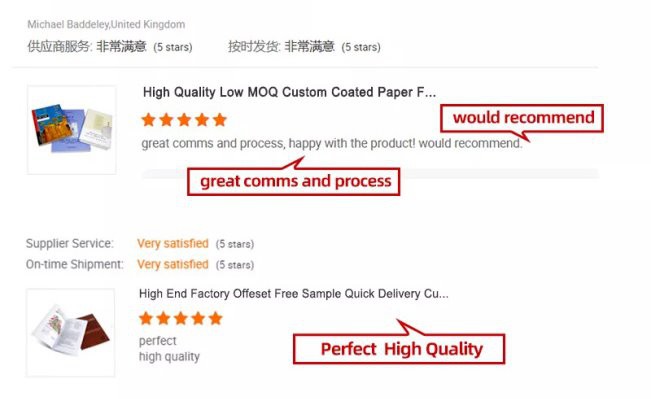 Buyer Feedback for Glue Binding Fashionable Magazine